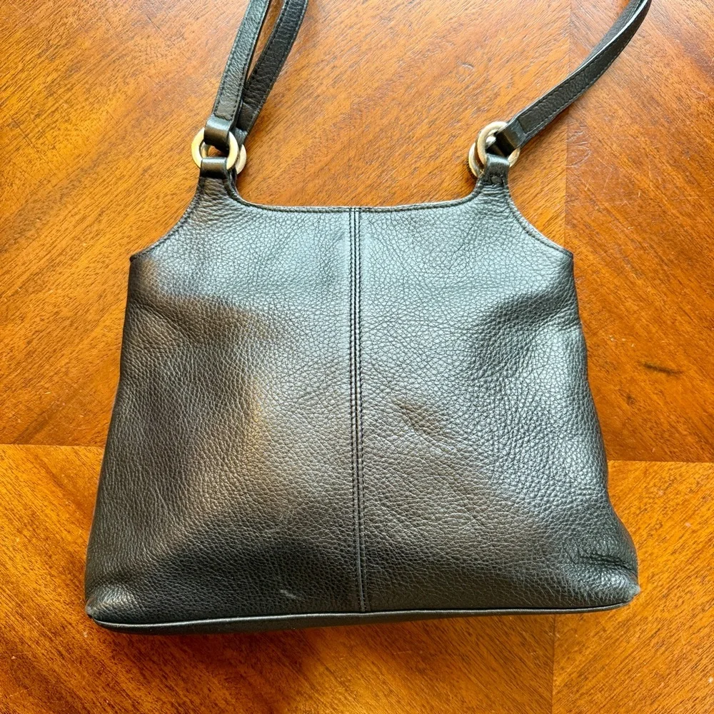 Fossil Mixed Media Black Leather Bag
